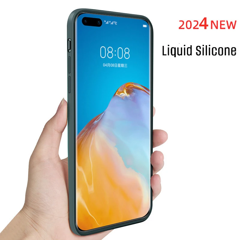 For Huawei All-purpose P20 pro P30 pro P40 Plus Case Liquid Silicone P60 P50 Cover For Huawei P20 P30 P40 lite case — view 2