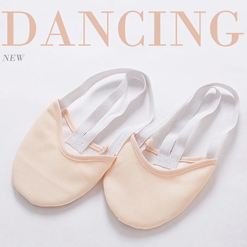 USHINE Half PU Leather Sole Ballet Pointe Dance Shoes Rhythmic Gymnastics Slippers Foot Girls Women 2