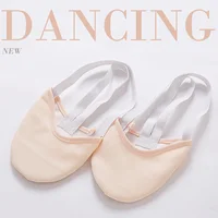 USHINE Half PU Leather Sole Ballet Pointe Dance Shoes Rhythmic Gymnastics Slippers Foot Girls Women 2