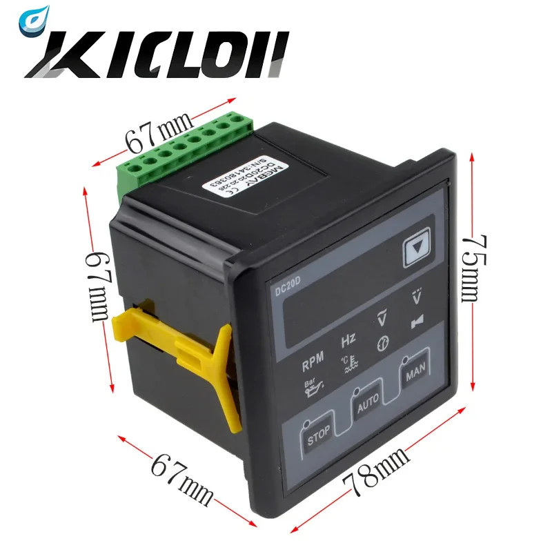 M DC20D Generator Control Module DC20D Small Diesel Genset Controller Panel USB Programmable PC Connection Kit Xeon