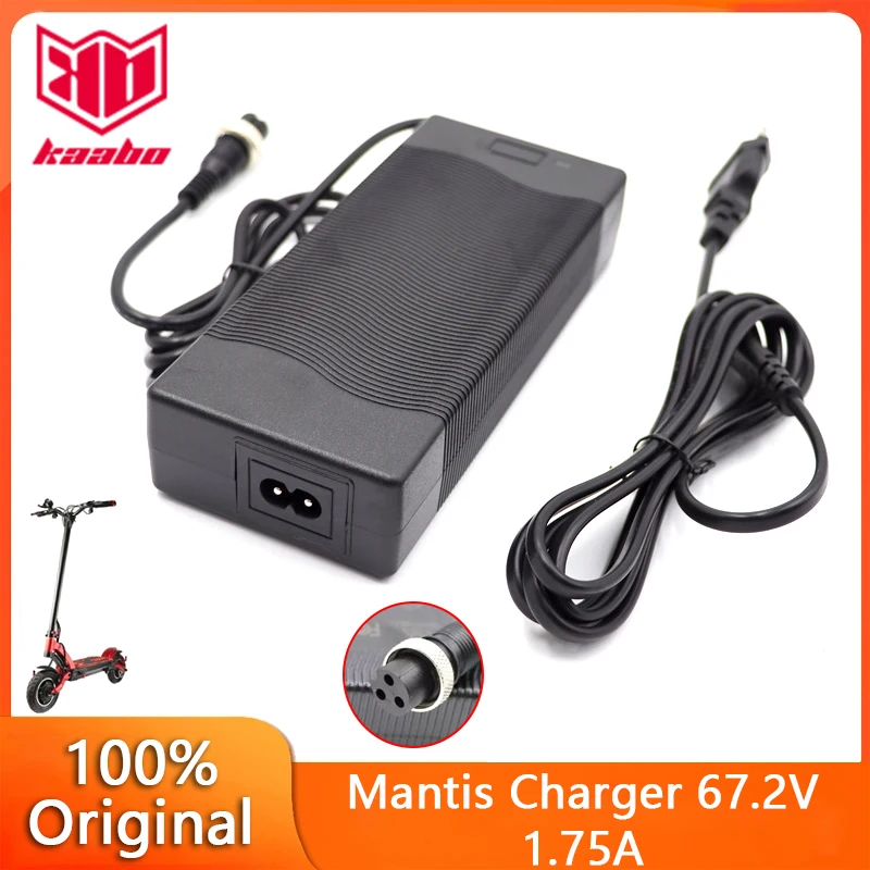 Original Kaabo Mantis Ladegerät 67,2 V 1,75 A Netzteil Schnelleres Ladegerät für Kaabo Mantis 10 60 V 18,2 Ah Elektroroller-Ladegerät