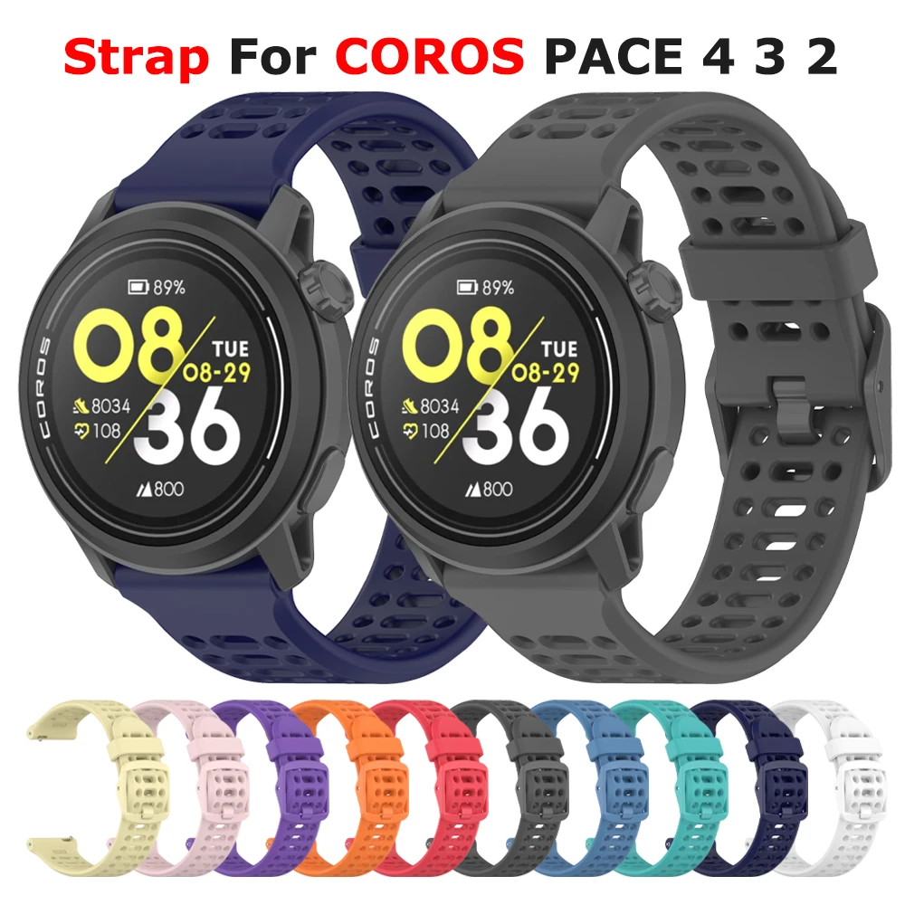 Premium Silicone Sport Watchband Strap - Compatible with COROS APEX & Pace Series