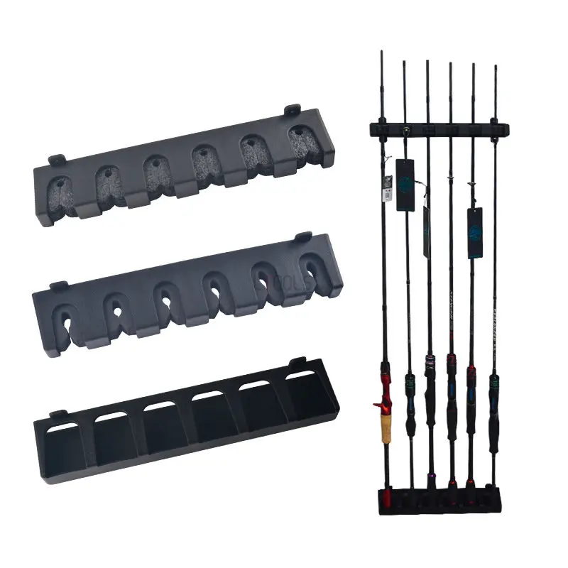 Fishing Rod Holders 6-Rod Rack Vertical Pole Holder Wall Mount Modular for  Garage Fishing Pole Display Stand Fixed Frame Tool - AliExpress