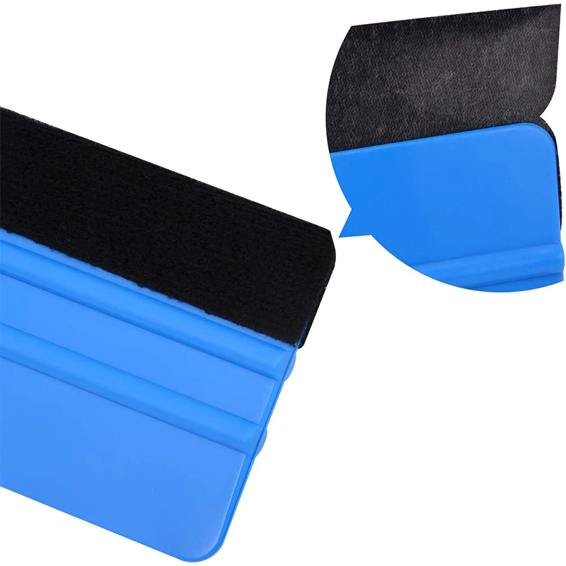 30/20/10Pcs Squeegee Felt Fabric Cloth for 10cm Card Squeegees Car Wrap No Scratch Scraper Spare Edge Cloth Window Tint Tools 5