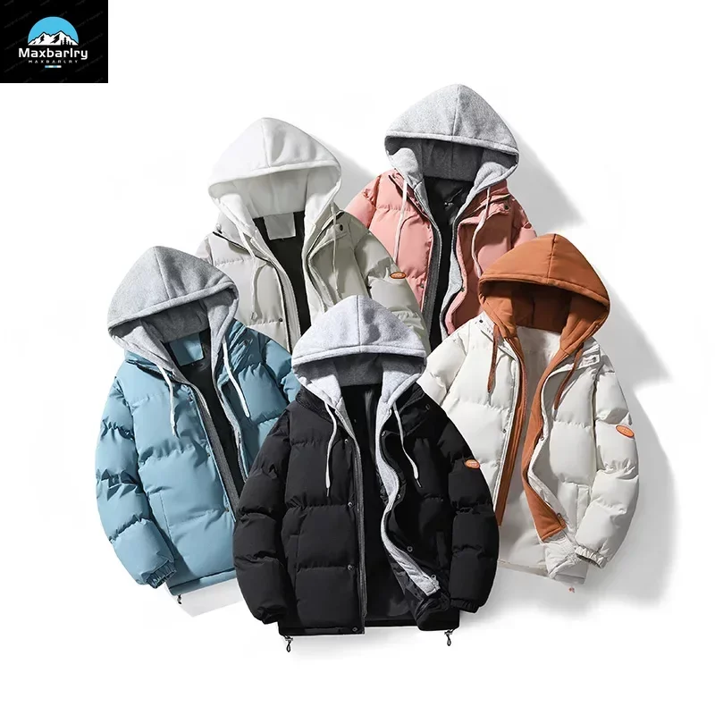 New 2023 Men's Casual Thick Fleece Puffer Jacket Men Winter Windbreaker Waterproof Outdoor Jackets Fashion Parkas New Streetwear