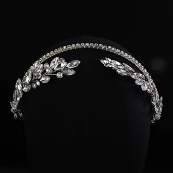 Accessoires de cheveux faits à la main en argent, couronne de reine de princesse, bijoux de tête de mariage, coiffure de tiare de fleur pour des femmes 1