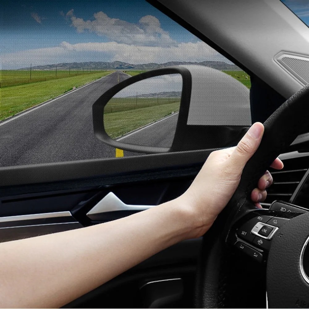 Universal Side Car Window Shades for Baby, Door Screen, Mesh Sleeve, Mosquito Net, SUV, Universal, 4Pcs per Set