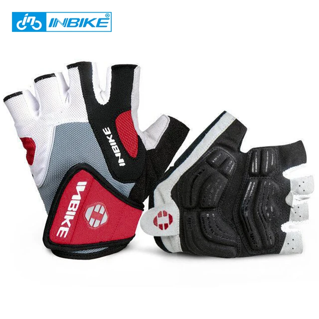 Inbike shockproof gel pad cycling gloves half finger sport gloves men women summer bicycle gym fitness