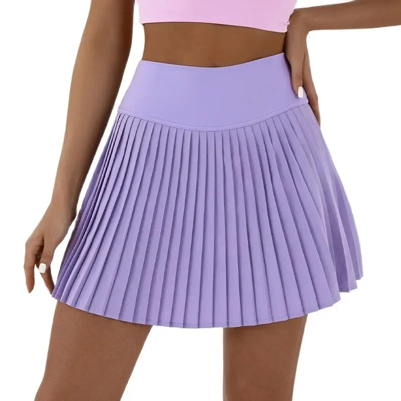 Sports Skirts HGC Tennis Pocket Shorts Skirt Golf Wear Women Training Pleated Yoga Breathable Beach High Waist Gym Running Dry Fit Fitness