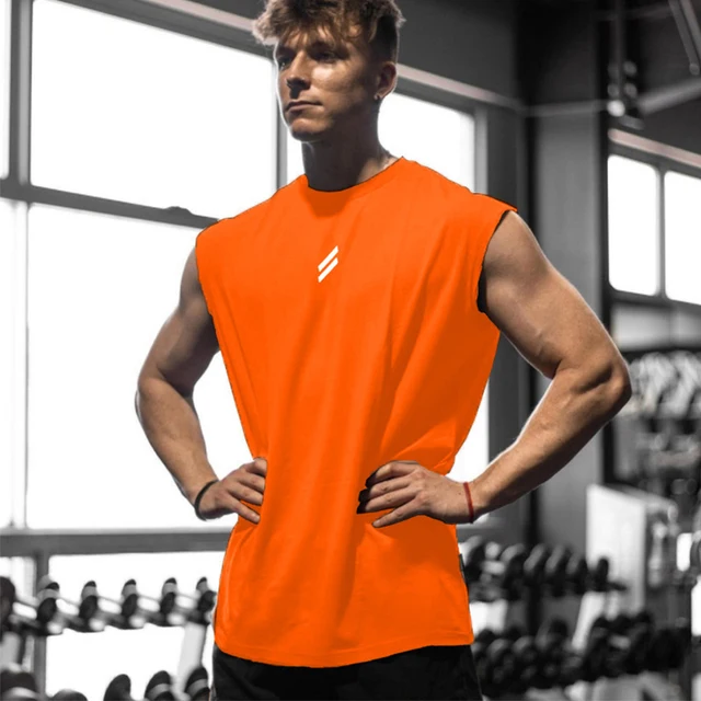 NEW Summer Fitness Sports Tank Top Men Breathable Loose Mesh Training Sleeveless T-shirt Quick Drying Vest Male Fitness Clothing 3