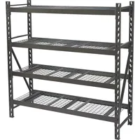4-Tier Industrial Shelving Rack - 77in.W x 24in.D x 72in.H, Model# 2611T002 1