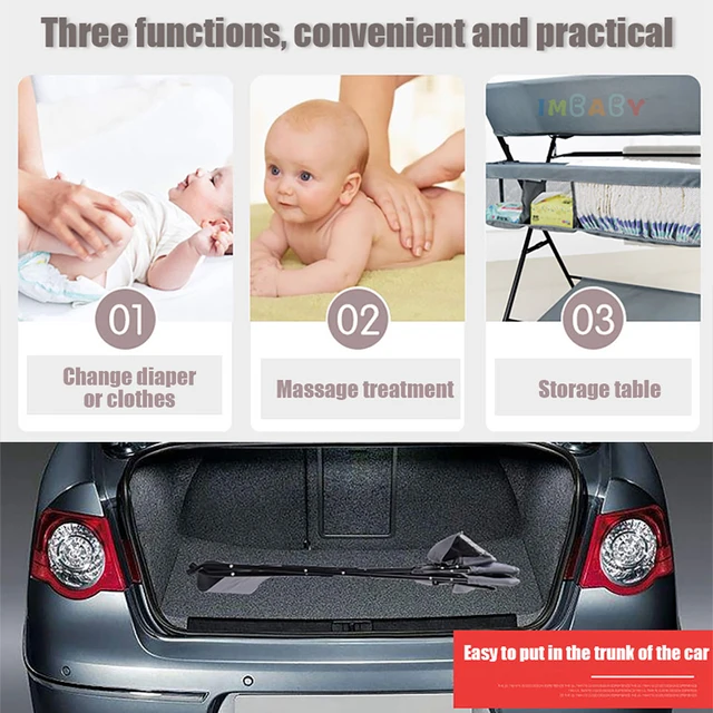 IMBABY Changing Table Portable Baby Changer Table Foldable Baby Diaper