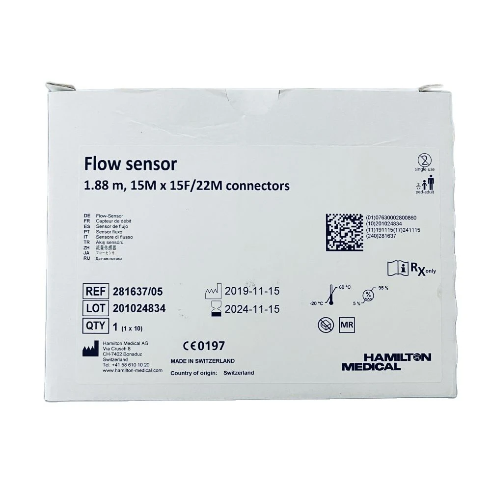 Flow Sensor For Hamilton C1 C2 T1 Ag Adult Child Disposable P/n281637/