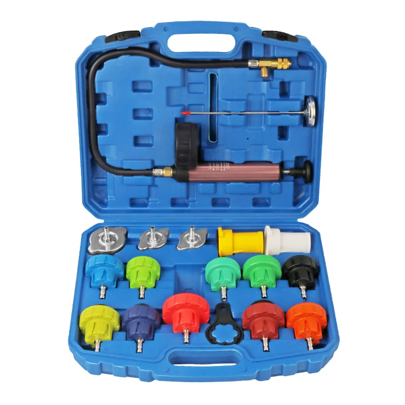 

18Pcs/Set Car Water Tank Leak Detector Tool Radiator Pressure Tester Kit Universal