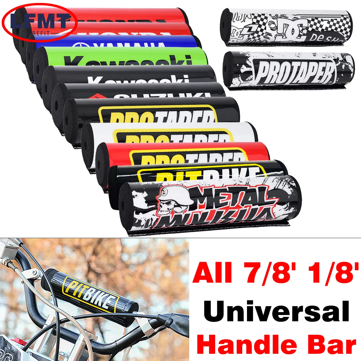 Кроссовые накладки на руль для квадроцикла, 20 см, 7/8 дюйма