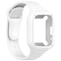 Soft Silicone Protective Case and Band Set for Redmi Watch 3 Lite (White)