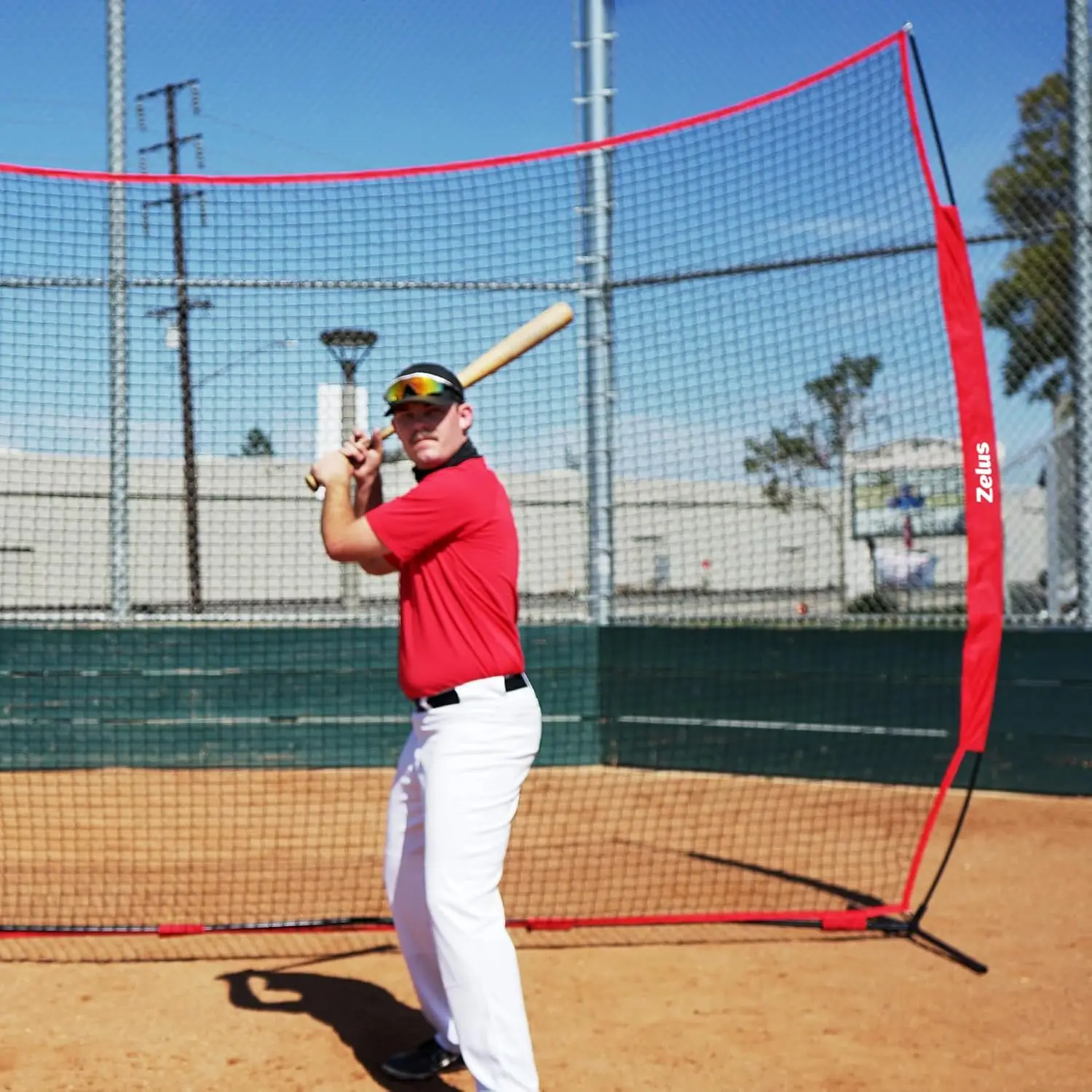 12x9ft & 16x10ft Barricade Backstop Net, Ball Sports Barrier Net, Practice Net for Baseball Softball Lacrosse Soccer Basketball