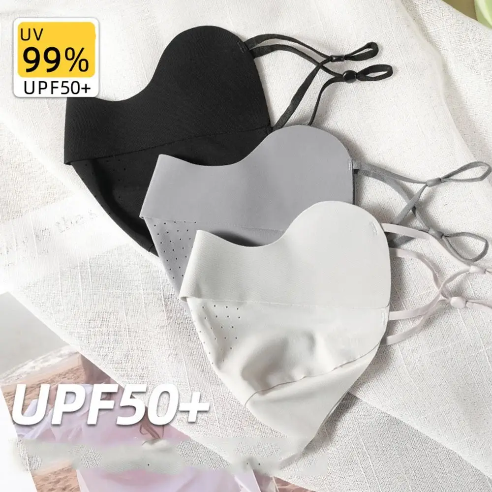 Elastic Ice Silk Sunscreen Face Scarf with UV Protection