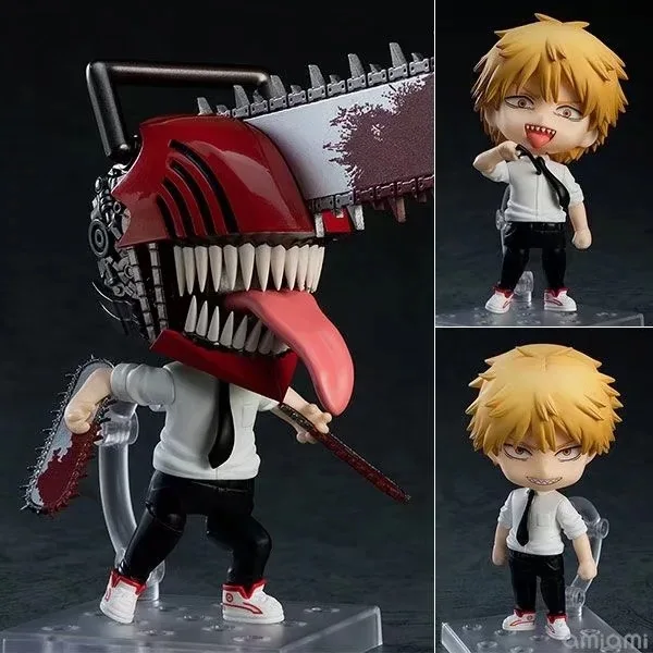 10CM Q Version Anime Kettensäge Mann Denji Pochita Makima KO Gelenk Action Figure PVC Desktop Spielzeug Sammeln Modell Kit geschenke – Detail 1