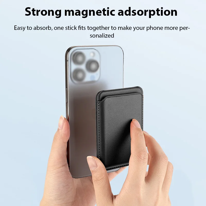2-in-1 Multi-Function Magnetic Card Case Phone Stand for Apple iPhone 16, 15, 14, 13, 12 MagSafe Magnetic Card Holder