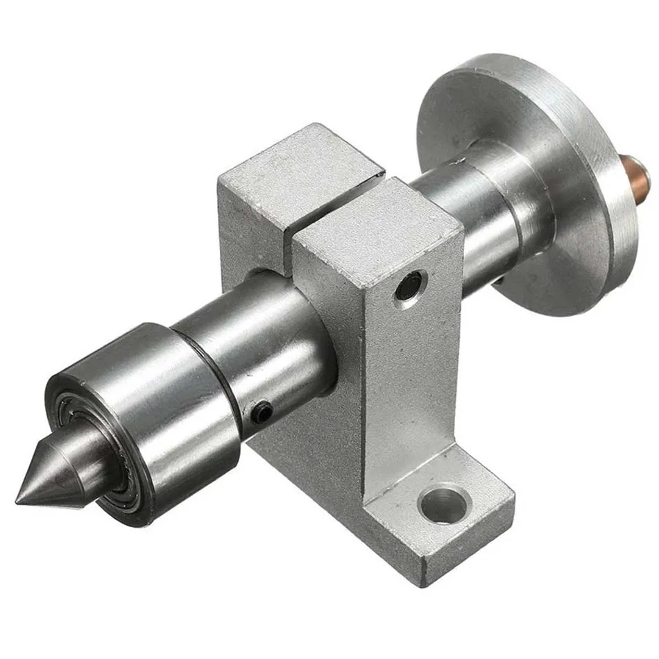 Adjustable Double Bearing Live Centre Metal Revolving Lathe Center Head For Mini Lathe Machine 1 Set With 2pcs Wrenches