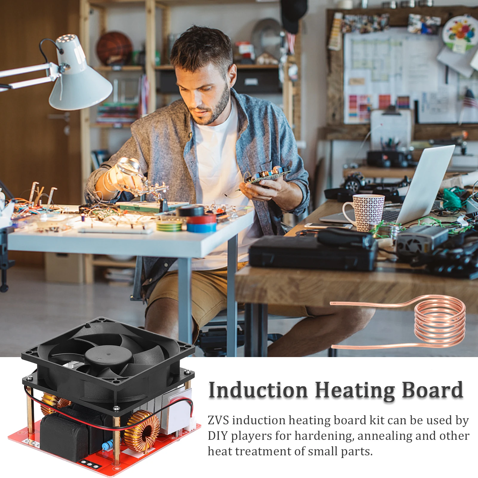 Induction heater ZVS 1000W 12-48V Induction Heating Board Power supply module Flyback Driver Heater Tesla Coil for DIY Small Part