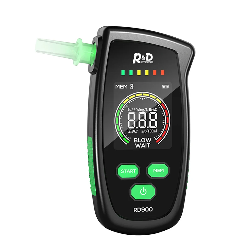 R & D RD900 Alkohol Tester Wiederaufladbare Digital Atem Tester  Alkoholtester Gas Alkohol Detektor für Persönliche & Professionelle  Verwenden - AliExpress