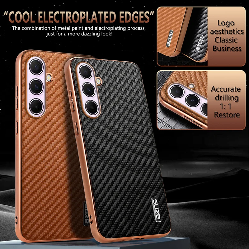 Business Fiber Pattern TPU Phone Case Cover