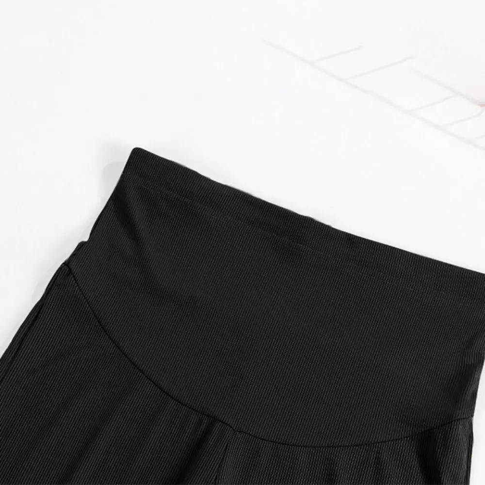 Loose Straight Leg Pants Ice Silk Dropping Feeling Casual Pants Pregnant High Waist Workout Trousers Wide Leg Pants Woman