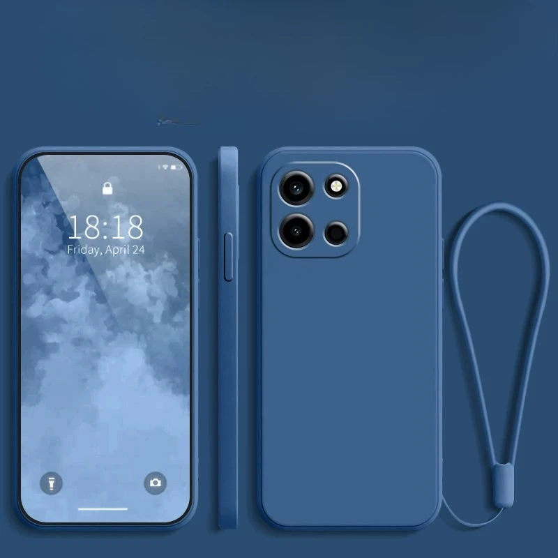 Enhanced Protective TPU Matte Shockproof Case with Lens Protection and Lanyard Attachment