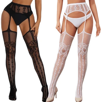 Collant sul cavallo per calze autoreggenti da donna Design a cuore europeo Lingerie sexy Plus Size Collant erotico calcetines medias 1