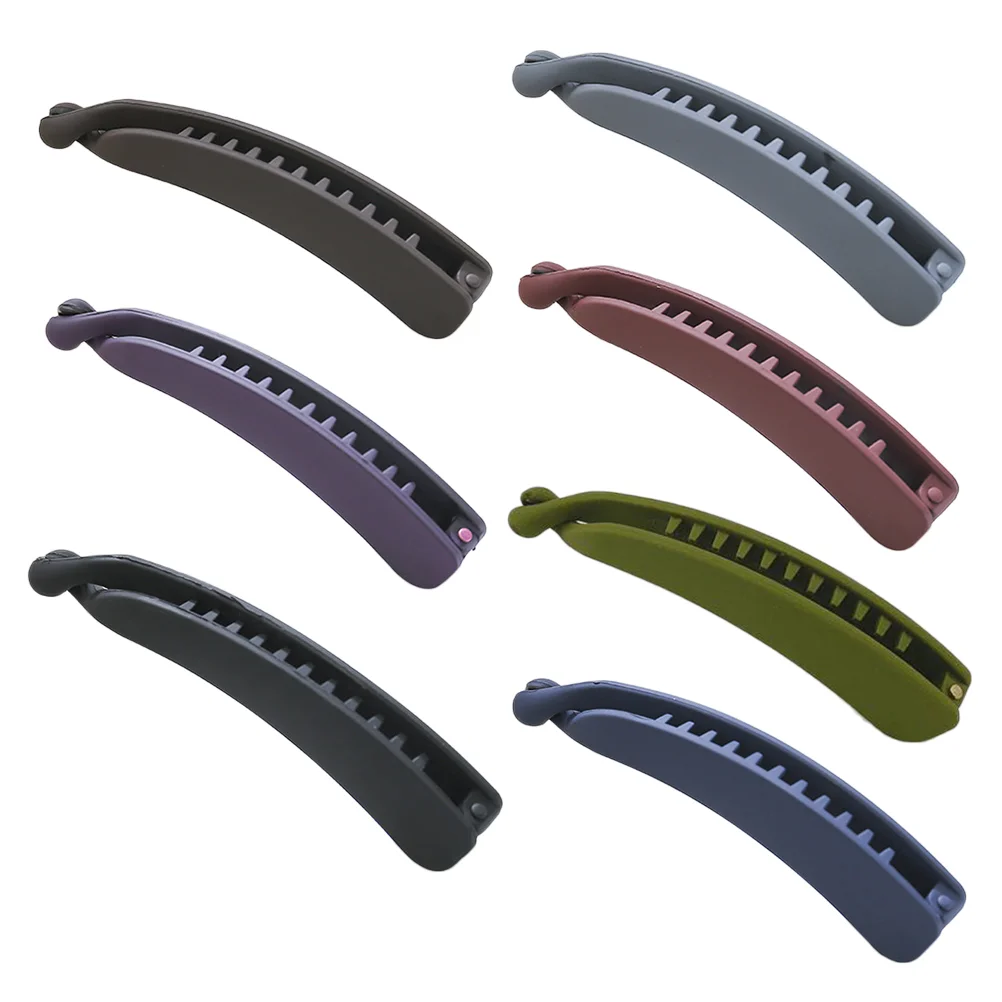 

7 Pcs Banana Hairpins 80s Accessories for Women Clip Clips Temperament Vintage Heavy Duty Thick Miss