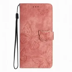 Charming Butterfly Wallet Phone Cover - Moto G41 (Pink DD)