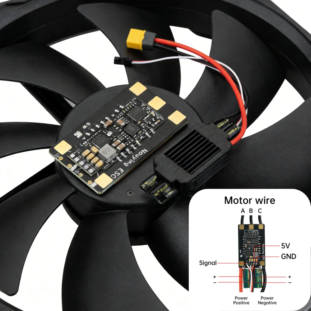 ESC 120A 3-6S BEC 5.2V/7.2V RC Uçak Drone Araba İçin