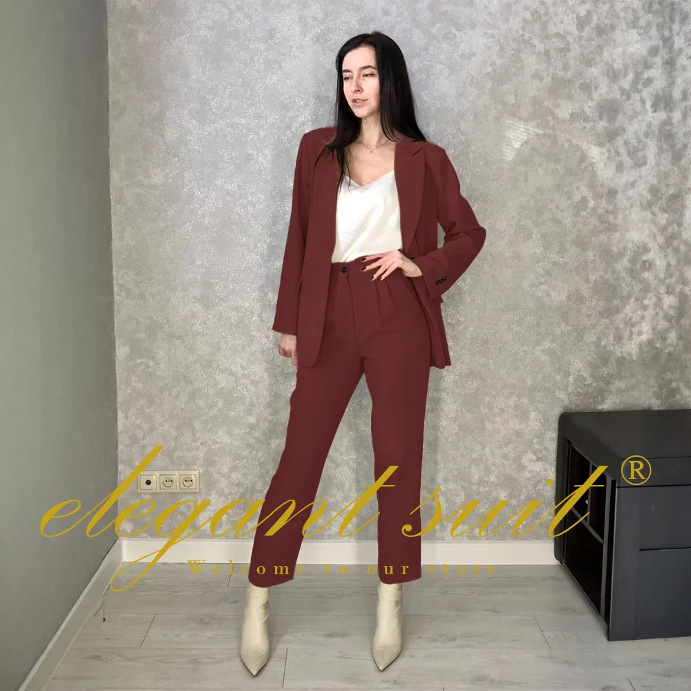 Fashionable Women's Khaki Suit Pants Suit 2 Piece Single Button Suit Suitable for Casual Events Party Daily Wear
