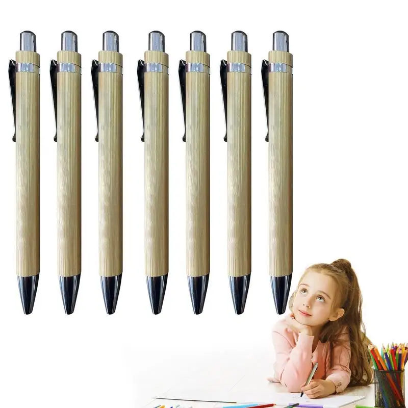

Funny Pens 7pcs Wood Grain Fun Pens For Adults Multifunctional Ballpoint Pens Ballpoint Pen And 0.5 Mm Mechanical Pencil For