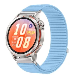 Premium Nylon Loop Sport Watch Band - Universal 20mm/22mm Strap for 22mm watch strap (Light blue)