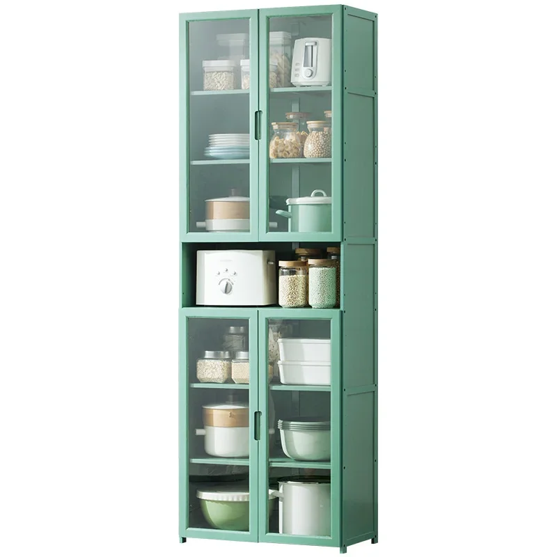 Nanzhu Multifunctional Kitchen Storage Shelf, Transparent Visible Furniture, Beautiful Storage Cabinets for Kitchen