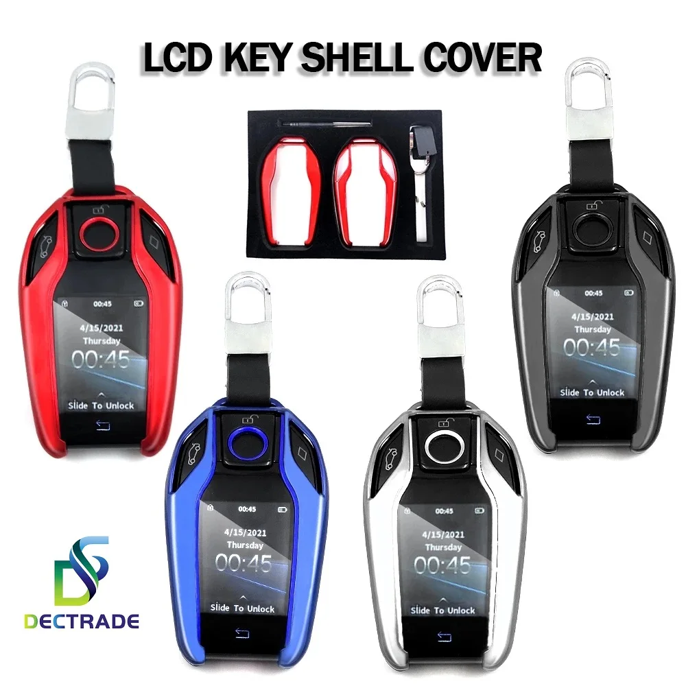 4 Colors BMW i8 Style Smart Remote Car Key Fob Case Cover Set Shell Ring Chain For CF400 CF500 CF618 K600 TK800 Series