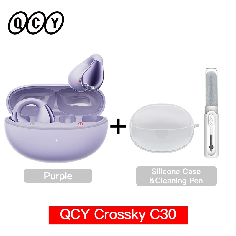 Qcy-crossky c30ワイヤレスヘッドセット,Bluetooth 5.4,オープンイヤー