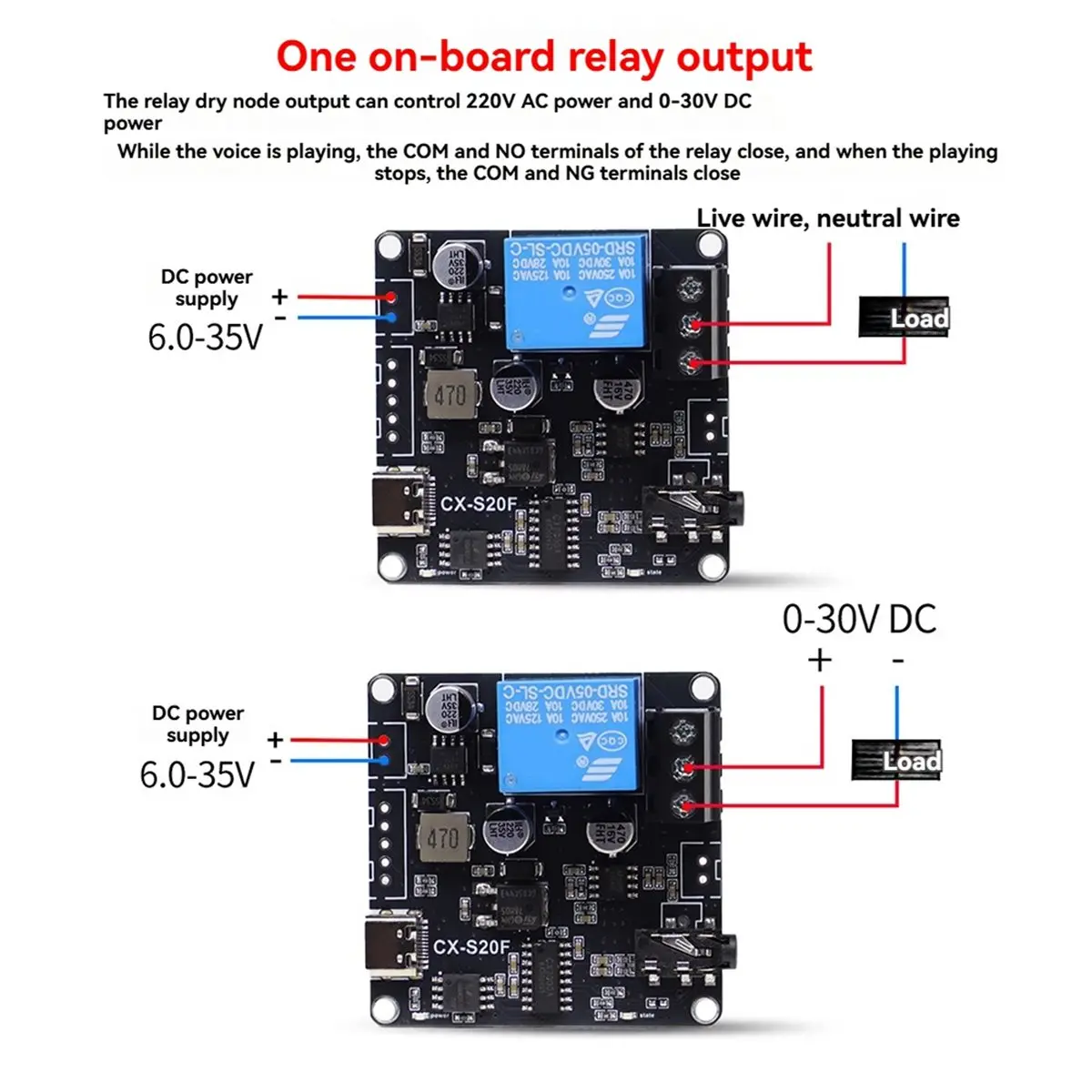 24시간 배송 CX-340 USB to TTL 시리얼 포트 제어 MCU 제어 트리거 CX-S20F 20W MP3 음성 방송 모듈 맞춤형 오디오