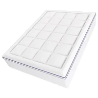 Mattress Topper Premium Memory Foam Fiber Fill Queen Size 3 in Thickness 1