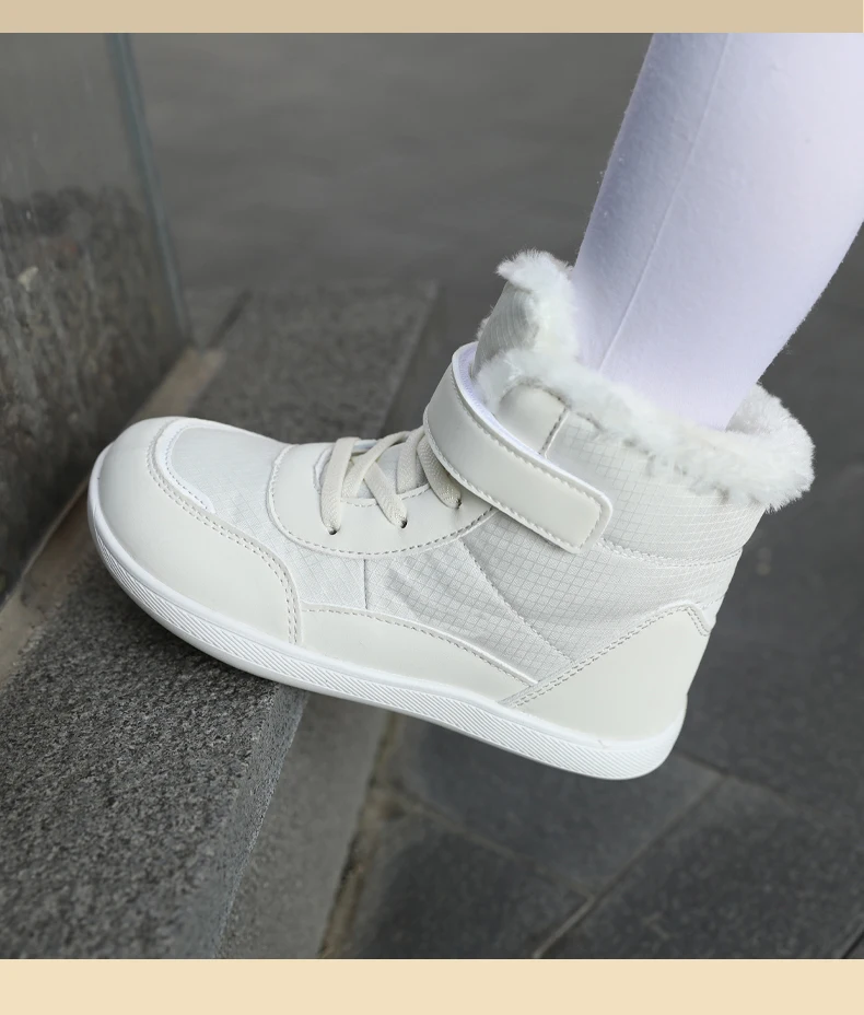 2024 Winter Children Plush Waterproof Fabric Non-Slip Boys Girls Shoes Rubber Sole Snow Fashion Warm Outdoor Boots_voghion.com