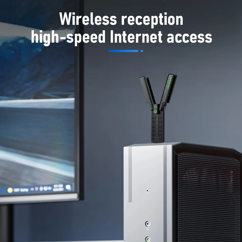 WiFi 6 AX900 블루투스 5.4 WiFi USB 어댑터 무선 네트워크 카드 2.4G 및 5GHz Wi-Fi 수신기 USB (PC/노트북 Win10/11 드라이버 포함) ,WiFi 6 AX900 Blue