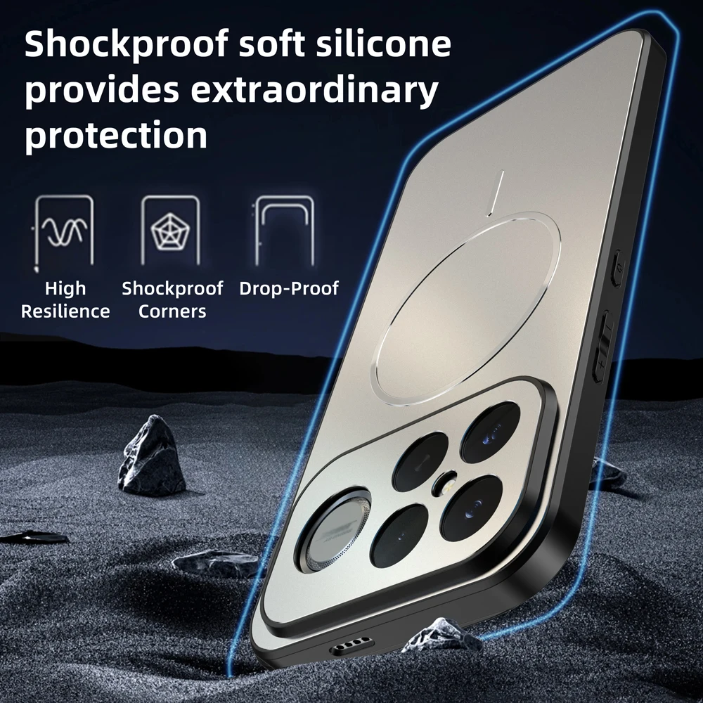 Luxury Matte Magnetic Wireless Charging Frosted Phone Case