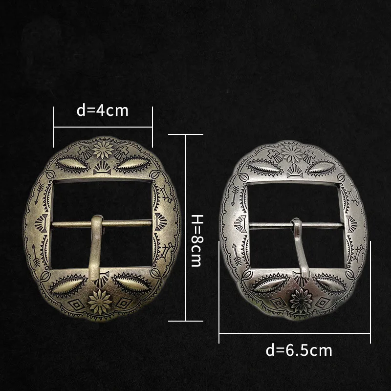 Elegant Metal Belt Buckle with Single Pin - 2 Color Options