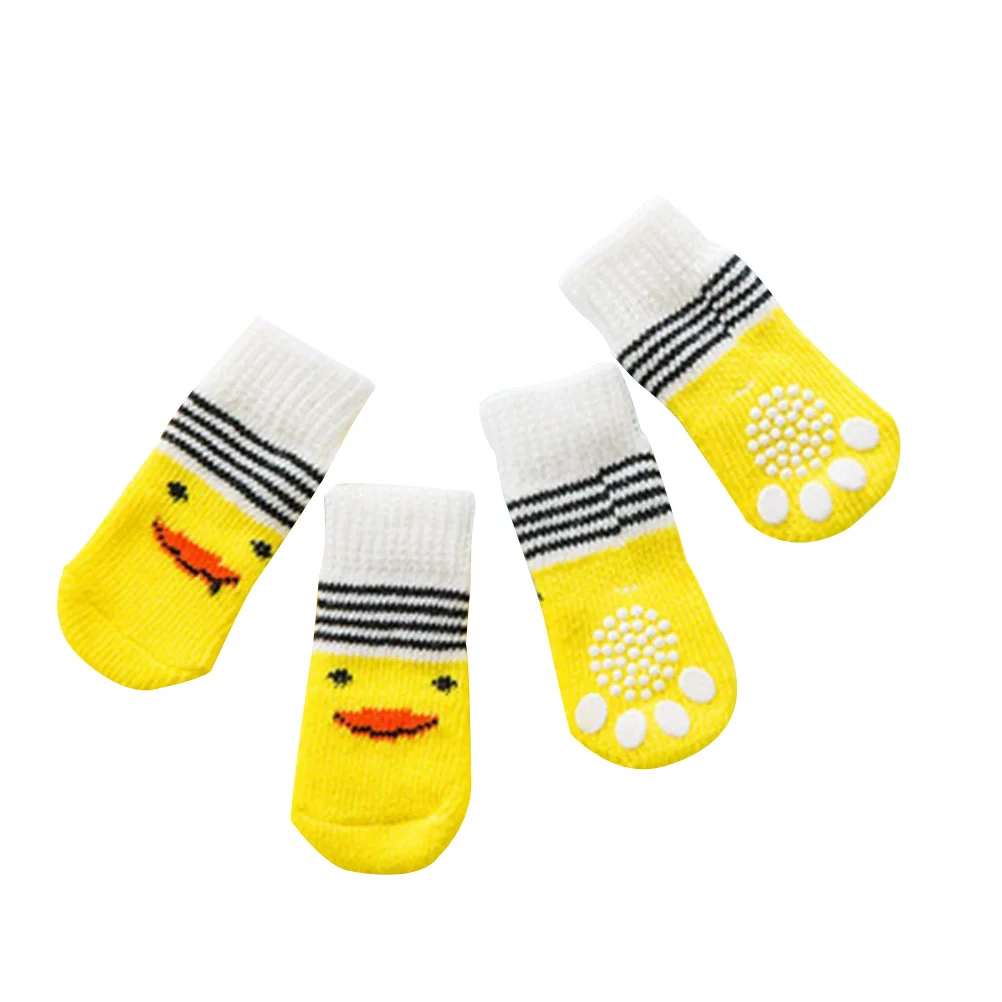 

4 Pcs Pet Foot Cover Dog Socks for Small Dogs Anti- Scratch Skid Puppy Protector The