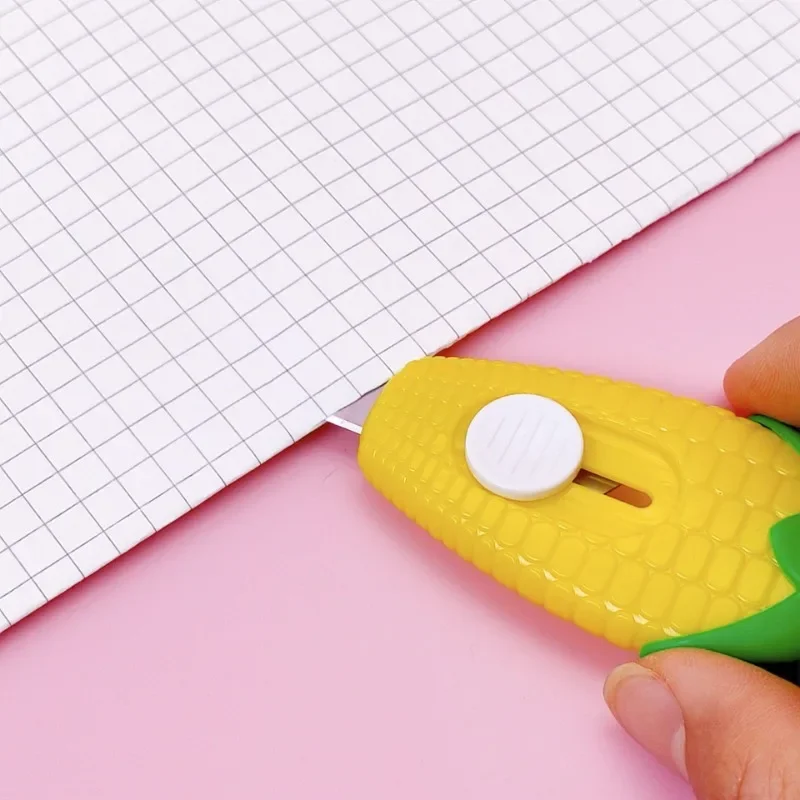 Creative Corn Cartoon Alloy Mini Portalble Utility Knife Cutter Letter Envelope Opener Mail Knife School Office Supplie