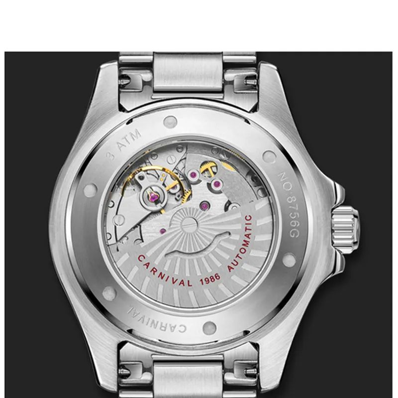Switzerland Carnival Mens Watches Top Brand Luxury Automatic