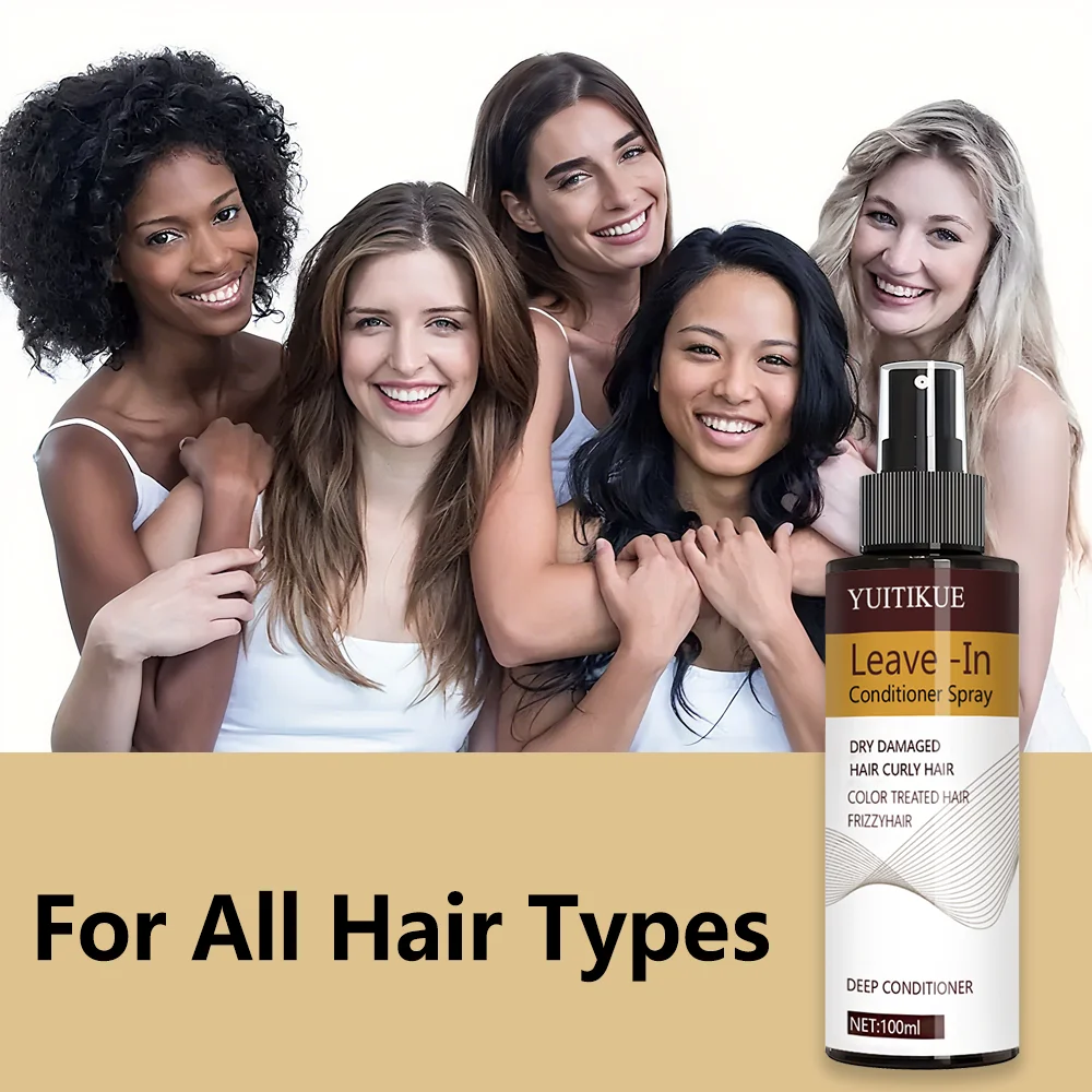 YUITIKUE leave-in conditioner spray, moisturizing and glossy formula, suitable for adult men and women.